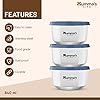 Mumma's LIFE Stainless Steel Vacuum Insulated Lunch Box 3 Containers Lunch Box With Lid (840 ML) (Blue)