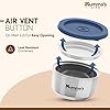 Mumma's LIFE Stainless Steel Vacuum Insulated Lunch Box 3 Containers Lunch Box With Lid (840 ML) (Blue)