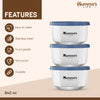 Mumma's LIFE Beam Stainless Steel Lunch Box with Lid 3 Containers (280 ML) 3 Containers Lunch Box