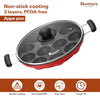 Mumma's LIFE Non-Stick 12 Cavity Grill Appam Patra 2 Side Handle with Glass Lid | Appam Maker | Appam Patra | Appam pan | Litti Maker | Appe Stand