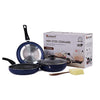 Mumma's LIFE- Non Stick Aluminium Cookware Set 24cm with 3MM Thickness, Dosa Tawa, Kadai with Glass Lid, and Frying Pan Set of 6 Piece