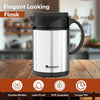 Mumma's LIFE Insulated Steel Flask | Insulated Tea Pot Kettle Thermos Water Jug | Hot & Cold | Leak-Proof Lid | Thermoware | Food Grade Plastic | High Grade Stainess Steel