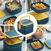 Double-Layer Airtight Square Lunch Box - MILA STORE