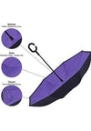 Double Layer Strong waterproof Umbrella with C- Shape Handle - MILA STORE